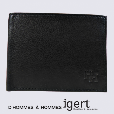 Porte cartes d'Hommes à Hommes, porte cartes élégant homme en cuir noir