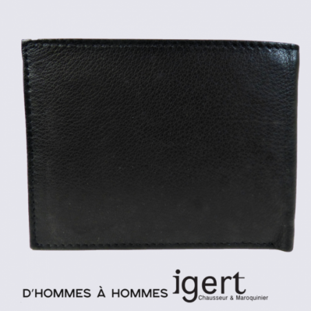 Porte cartes d'Hommes à Hommes, porte cartes élégant homme en cuir noir