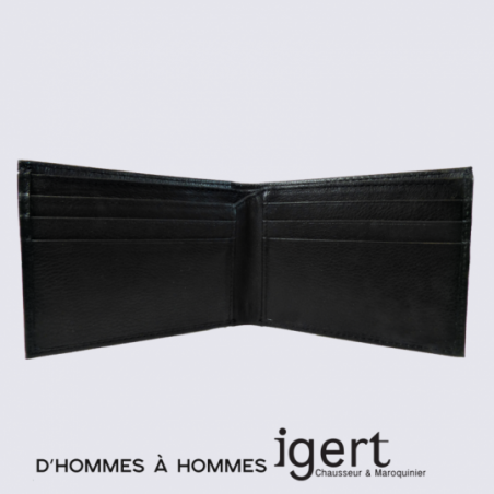 Porte cartes d'Hommes à Hommes, porte cartes élégant homme en cuir noir