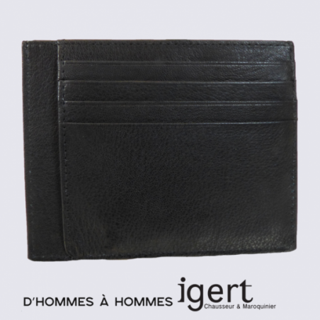 Porte cartes d'Hommes à Hommes, porte cartes à emmener partout homme en cuir noir