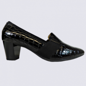 Escarpin noir croco 2025