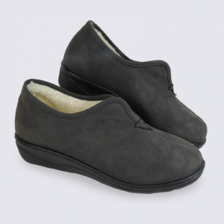 Chaussures Westland by Josef Seibel, chaussures fourrées femme en amaretta gris