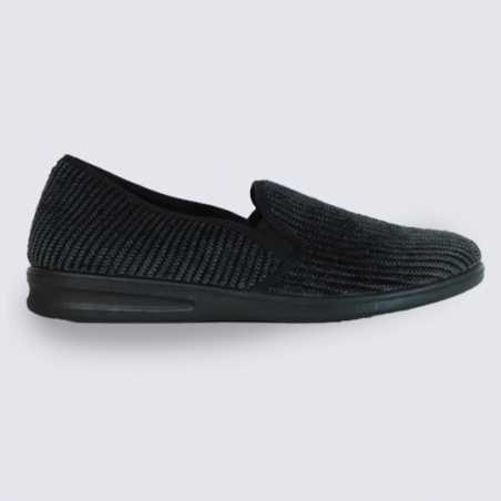 Chaussons Westland by Josef Seibel, chaussons d'hiver confort homme en velours côtelé noir Chaussons Westland by Josef Seibel, chaussons d'hiver confort homme en velours côtelé noir