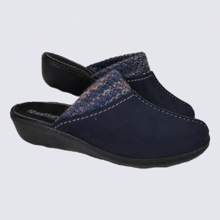 Mules Westland by Josef Seibel, mules hiver femme bleu marine