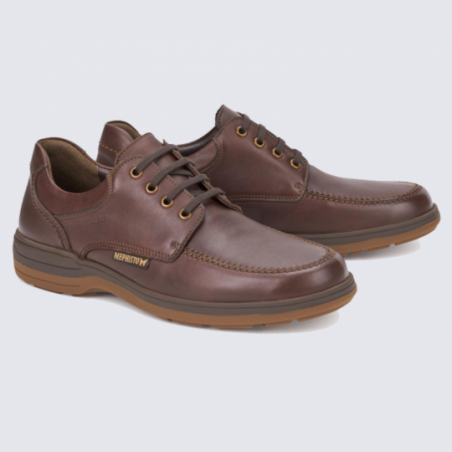 Chaussures Mephisto, chaussures homme en cuir noisette