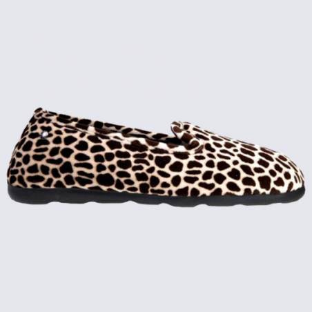 Chaussons Isotoner, chaussons confortables femme girafe