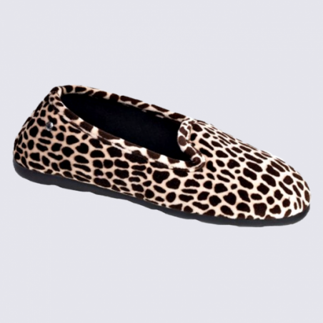 Chaussons Isotoner, chaussons confortables femme girafe