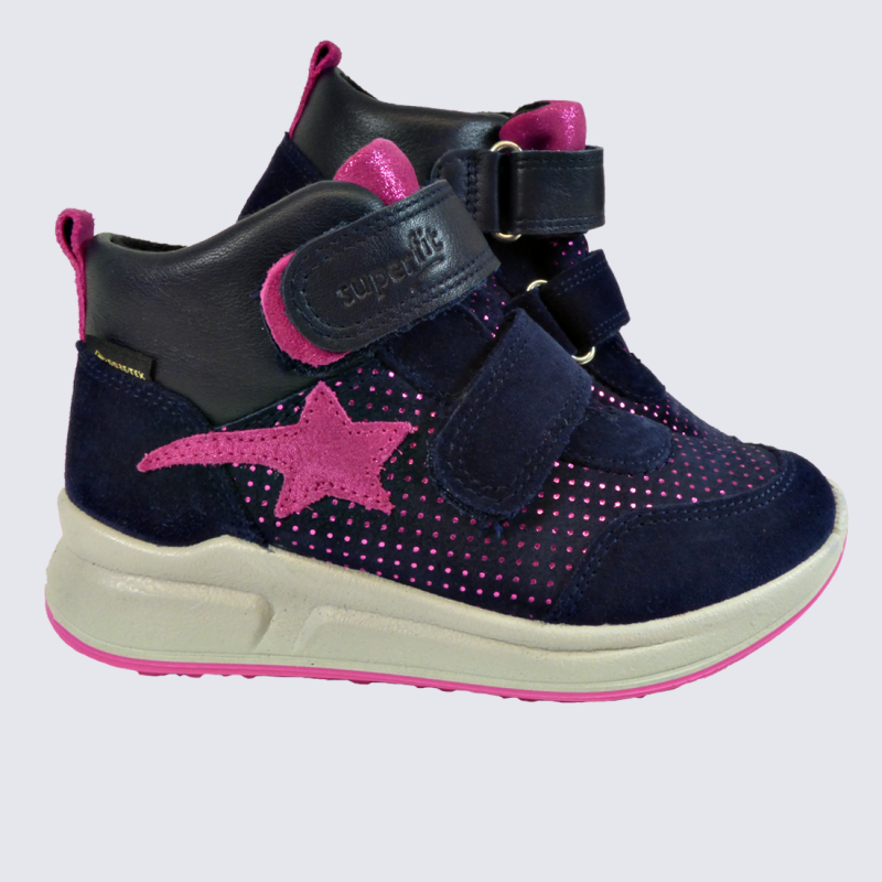 Chaussures Superfit chaussures montantes Gore Tex fille en cuir bleu rose Igert Chaussures Maroquinerie