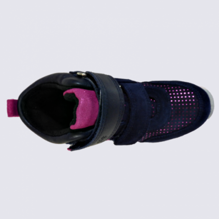 Chaussures Superfit, chaussures montantes Gore-Tex fille en cuir bleu/rose