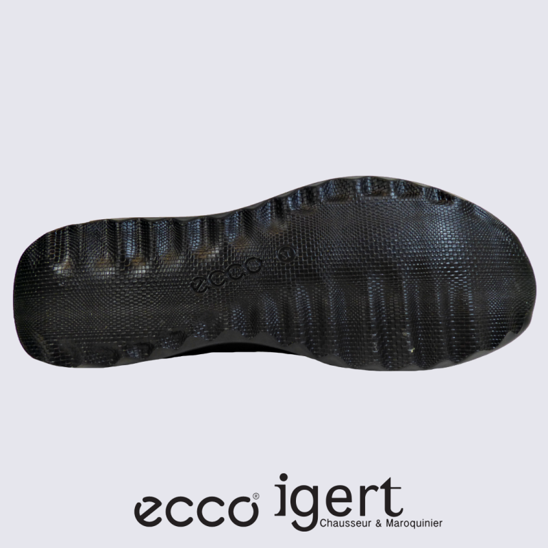 Baskets Ecco, baskets à lacets femme en cuir noir