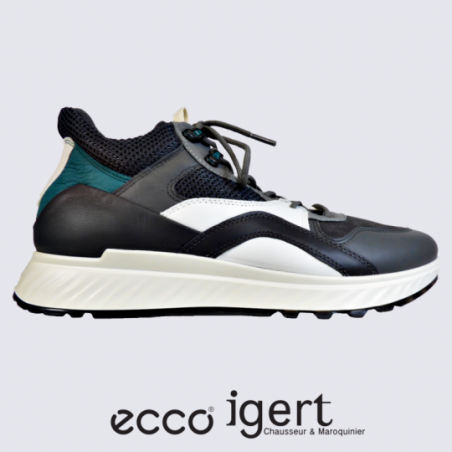 Baskets Ecco, baskets tendances homme en cuir titanium