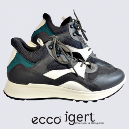 Baskets Ecco, baskets tendances homme en cuir titanium