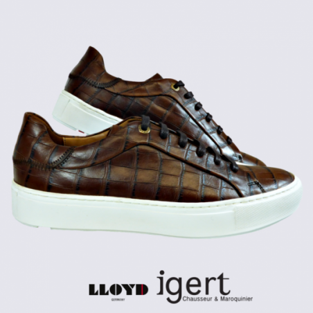 Baskets Lloyd, baskets tendances homme en cuir cognac