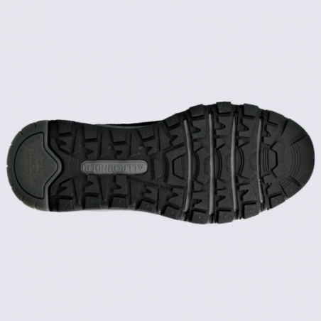 Chaussures Allrounder, chaussures de randonnée homme en cuir noir