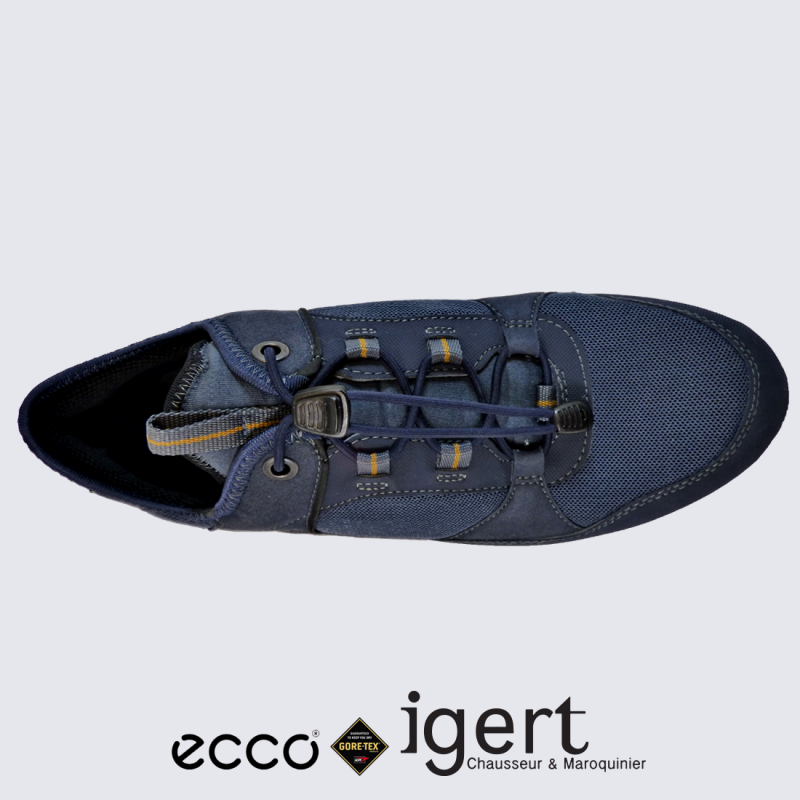 Baskets Ecco, baskets membrane Gore-Tex homme marine