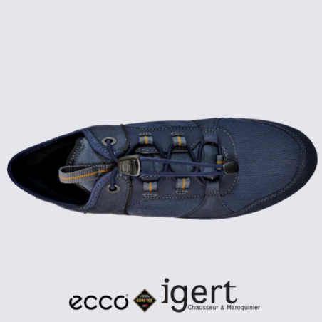 Baskets Ecco, baskets membrane Gore-Tex homme marine