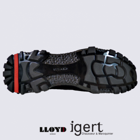 Baskets Lloyd, baskets à lacets homme en cuir noir