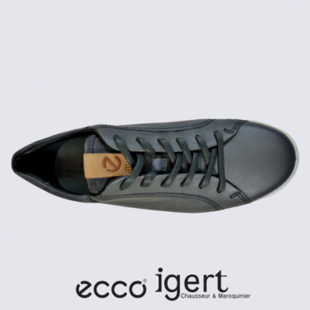 Baskets Ecco, baskets homme en cuir ombre foncé