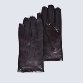 Gants Isotoner, gants compatibles écrans tactiles homme en cuir noir I  Igert Chaussure&Maroquinerie