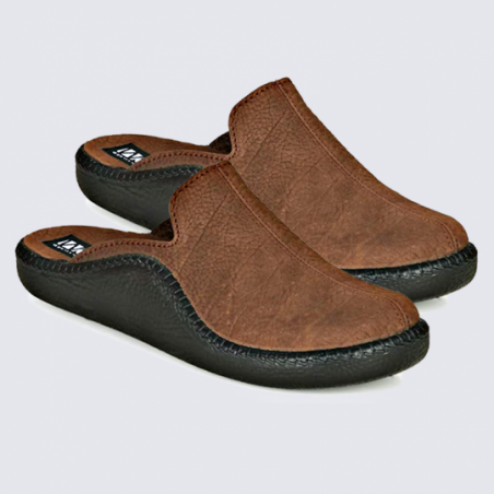 Mules Westland by Josef Seibel, mules confort homme en cuir brun