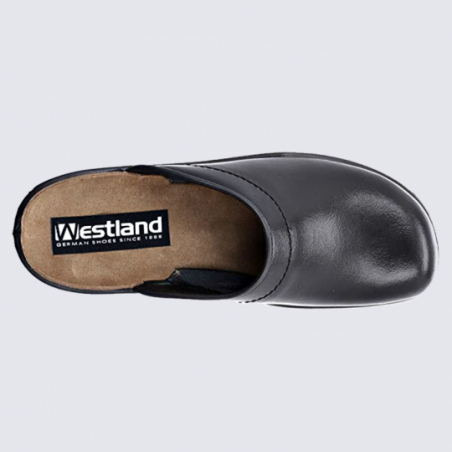 Mules Westland by Josef Seibel, mules confortable homme en cuir noir