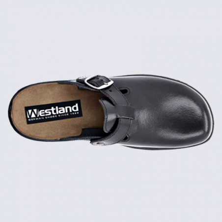 Mules Westland by Josef Seibel, mules confortables homme en cuir noir