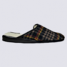 Mules Erel, mules chaudes à carreaux homme beige orange Mules Erel, mules chaudes à carreaux homme beige orange