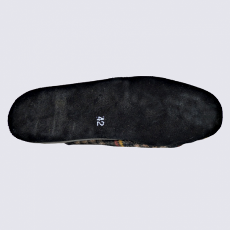 Mules Erel, mules chaudes à carreaux homme beige orange Mules Erel, mules chaudes à carreaux homme beige orange