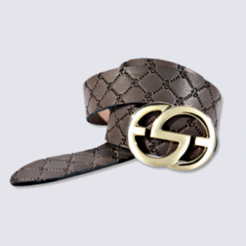 Ceinture Bernd Götz, ceinture élégante femme en cuir taupe foncé