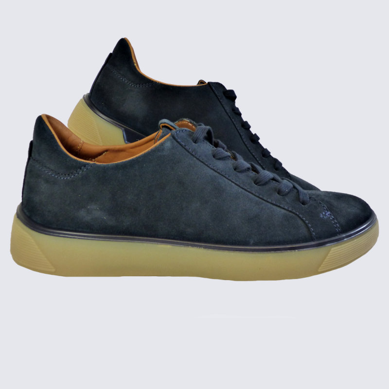 Baskets Ecco, baskets tendances homme en cuir marine