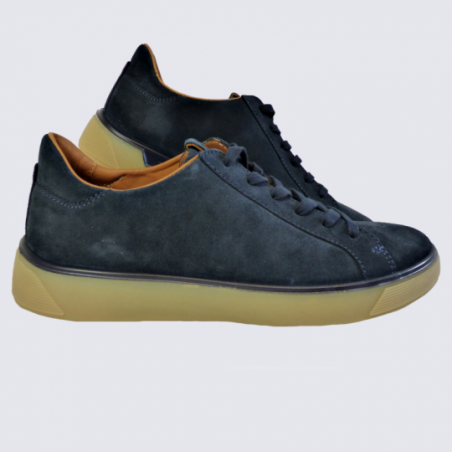 Baskets Ecco, baskets tendances homme en cuir marine