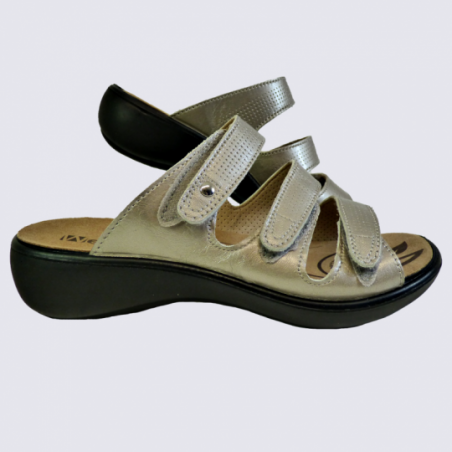 Mules Westland by Josef Seibel, sandales à velcro femme en cuir bronze Mules Westland by Josef Seibel, sandales à velcro femme en cuir bronze