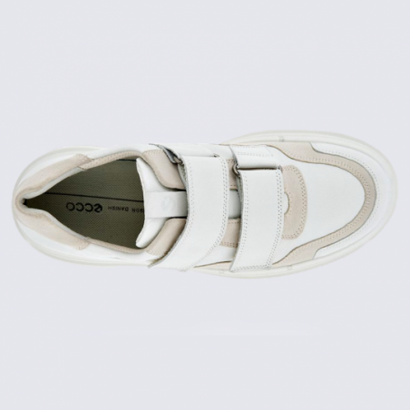 Baskets Ecco, baskets tendances à velcros femme en cuir blanc Baskets Ecco, baskets tendances à velcros femme en cuir blanc