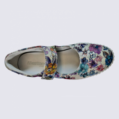 Ballerines Westland by Josef Seibel, ballerines tendances semelle épaisse femme blanc multi