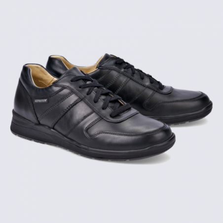 Baskets Mephisto, baskets basses homme en cuir noir