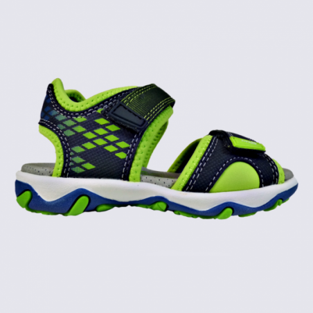 Sandales Superfit, sandales sportives garçon bleu et vert