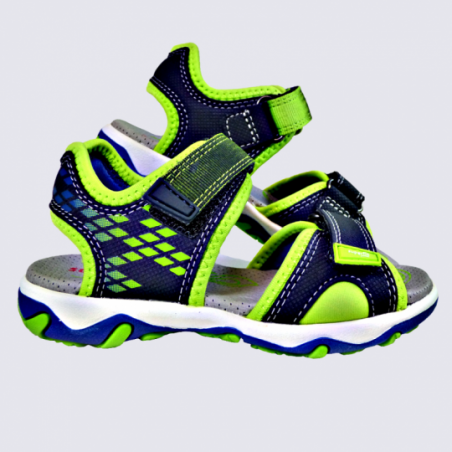 Sandales Superfit, sandales sportives garçon bleu et vert