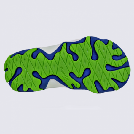 Sandales Superfit, sandales sportives garçon bleu et vert