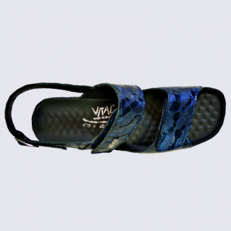 Sandales Vital, sandales tendances femme en cuir bleu Sandales Vital, sandales tendances femme en cuir bleu