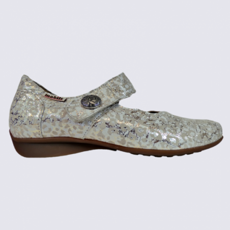 Ballerines Mobils, ballerines confortables femme en cuir sable clair jaguar