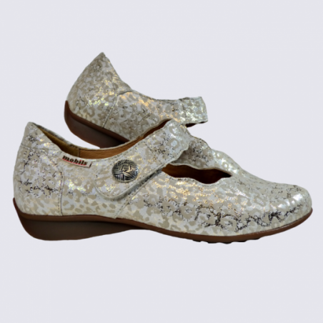 Ballerines Mobils, ballerines confortables femme en cuir sable clair jaguar