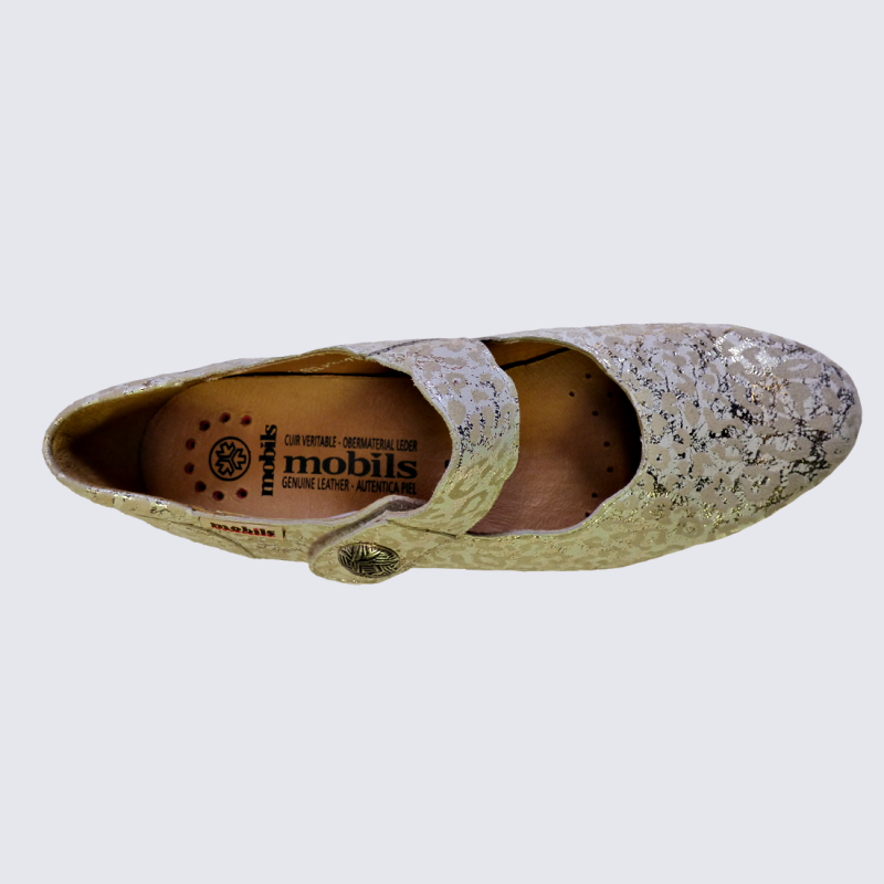 Ballerines Mobils, ballerines confortables femme en cuir sable clair jaguar