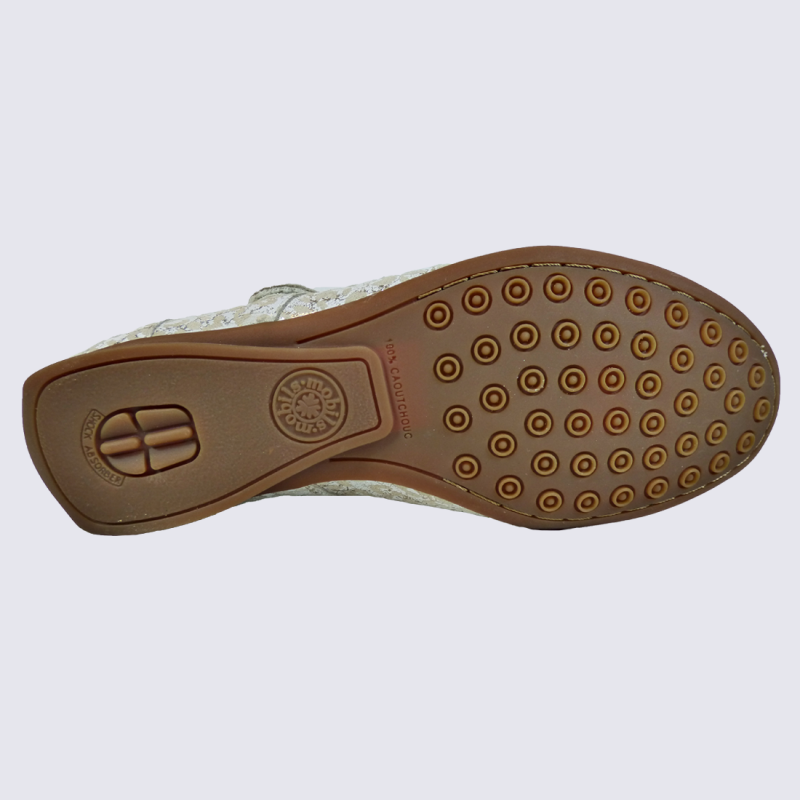 Ballerines Mobils, ballerines confortables femme en cuir sable clair jaguar