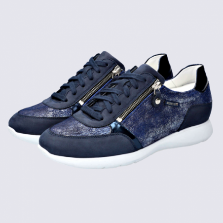 Baskets Mephisto, baskets tendances femme en cuir jeans