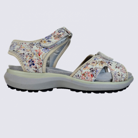 Sandales Westland by Josef Seibel, sandales confortables femme blanc fleur Sandales Westland by Josef Seibel, sandales confortables femme blanc fleur