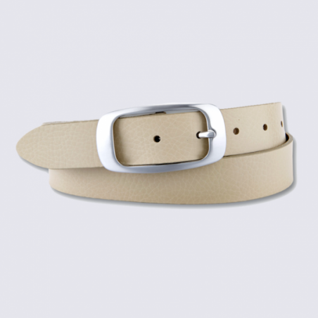 Ceinture Bernd Götz, ceinture femme en cuir nougat