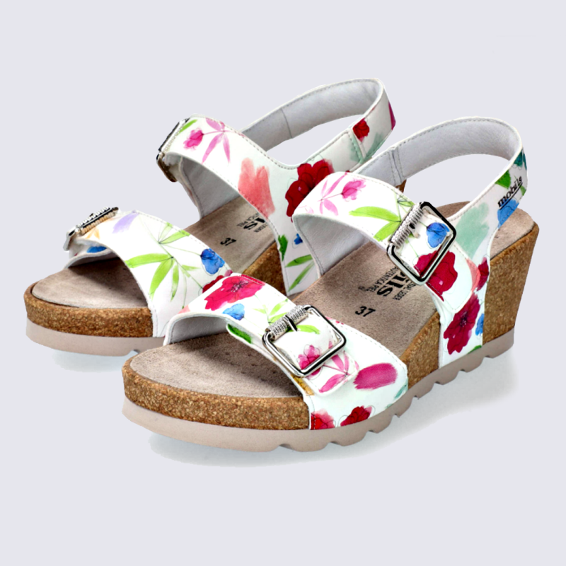 Sandales compensées multicolores hotsell