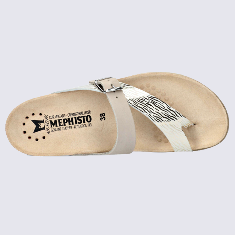 Entre-doigts Mephisto, entre-doigts femme en cuir brouillard zèbre