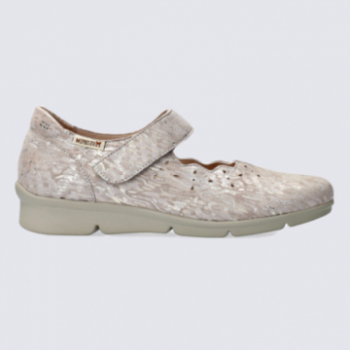 Ballerines Mephisto, ballerines perforées femme en cuir sable clair