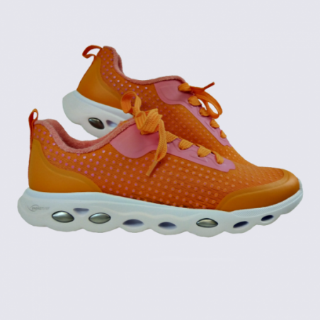 Baskets Ara, baskets Energystep femme en textile orange